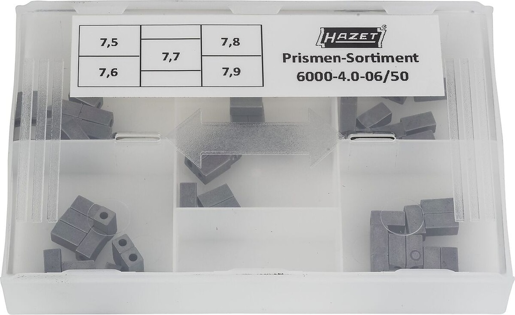 Prizmių rinkinys dinamometriniam raktui (6000-4.0-06/50, HAZET)