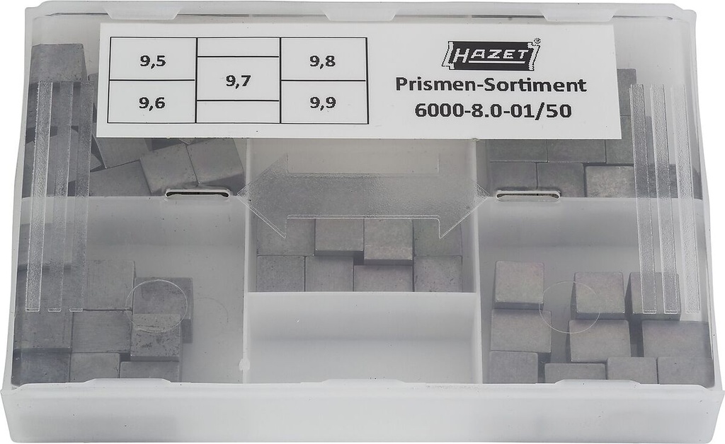 Prizmių rinkinys dinamometriniam raktui (6000-8.0-01/50, HAZET)