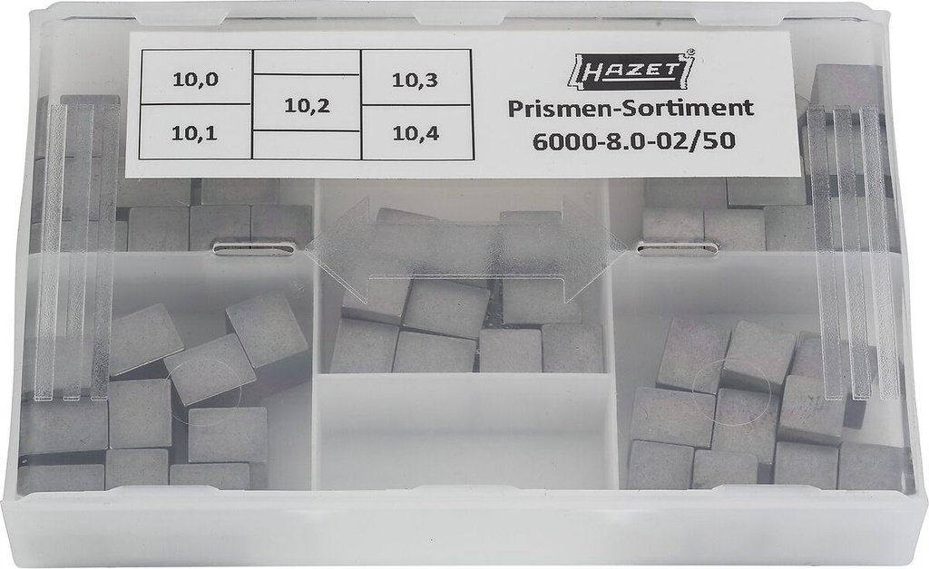 Prizmių rinkinys dinamometriniam raktui (6000-8.0-02/50, HAZET)