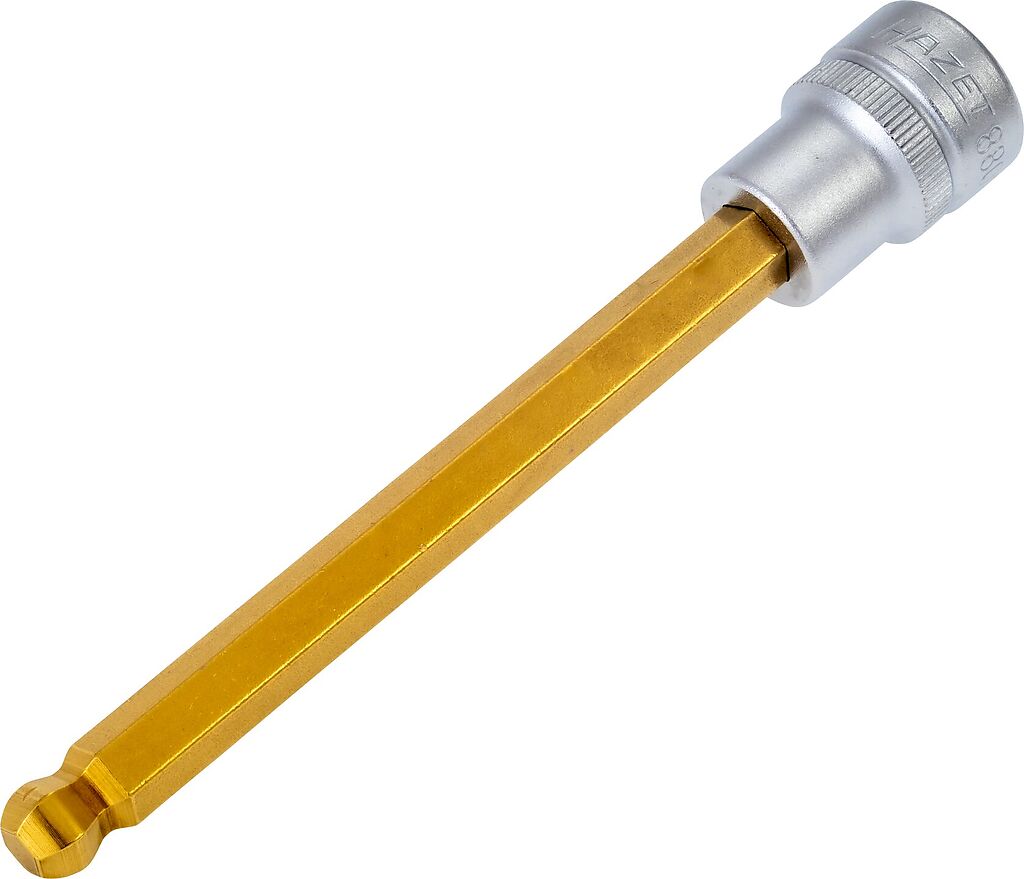 Ilga galvutė su šešiabriauniu rutuliniu antgaliu 8 mm (8801KK-8, HAZET)