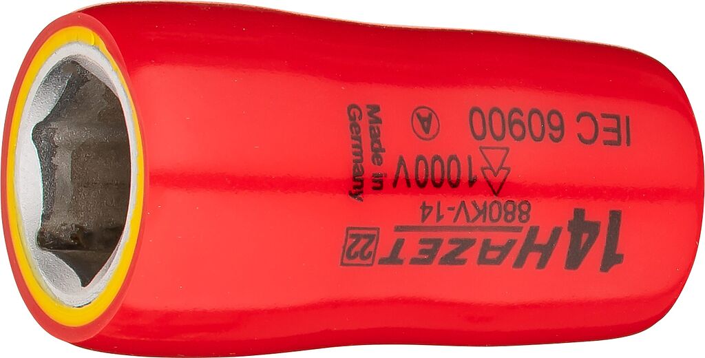 Galvutė, šešiakampė, 14 mm, su apsaugine izoliacija (880KV-14, HAZET)