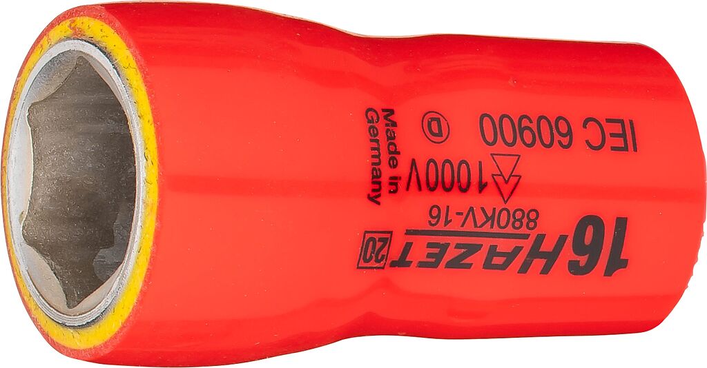 Galvutė, šešiakampė, 16 mm, su apsaugine izoliacija (880KV-16, HAZET)