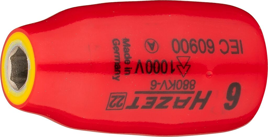 Galvutė, šešiakampė, 6 mm, su apsaugine izoliacija (880KV-6, HAZET)