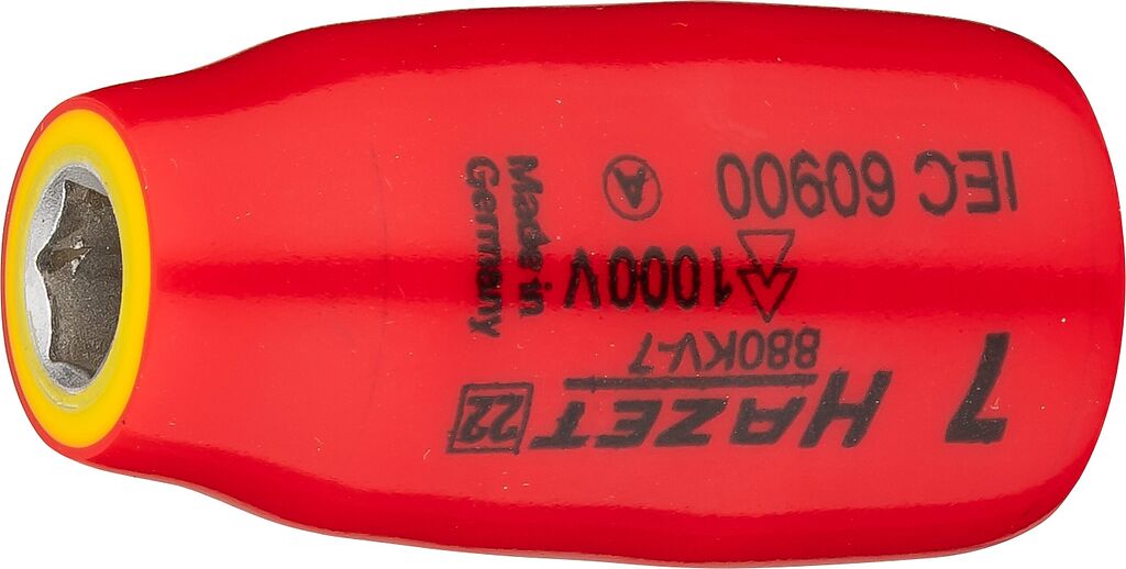 Galvutė šešiakampė, izoliuota 1000 V, 7 mm, 3/8 col. (880KV-7, HAZET)