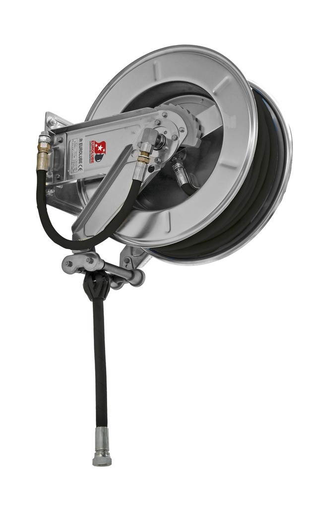 Hose Reel TC20 Stainless Steel Hotwater 20M 3/8" (37903, EUROLUBE)