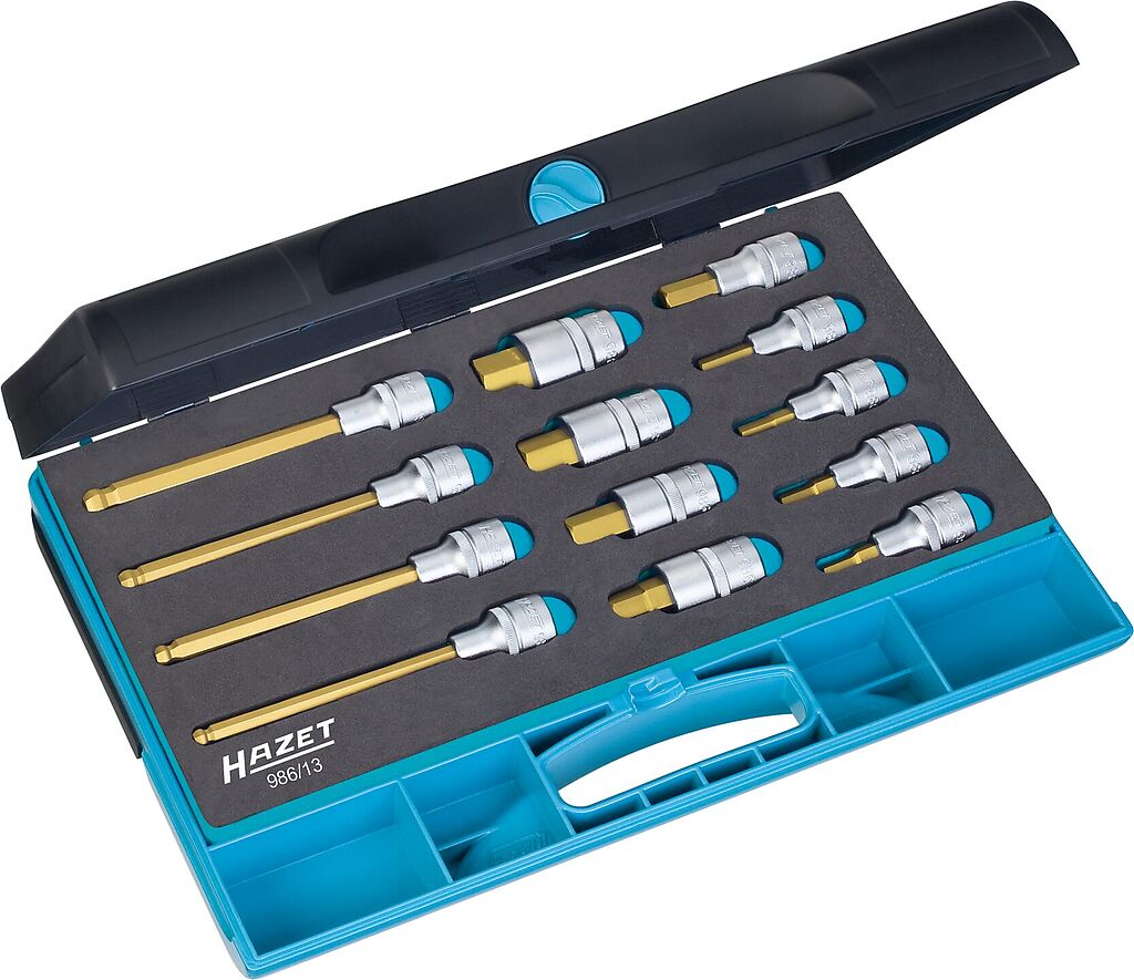 Screwdriver socket set (986/13, HAZET)