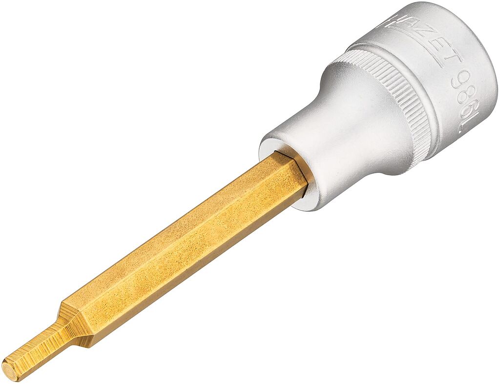 Long hex bit socket 4 mm (986L-4, HAZET)