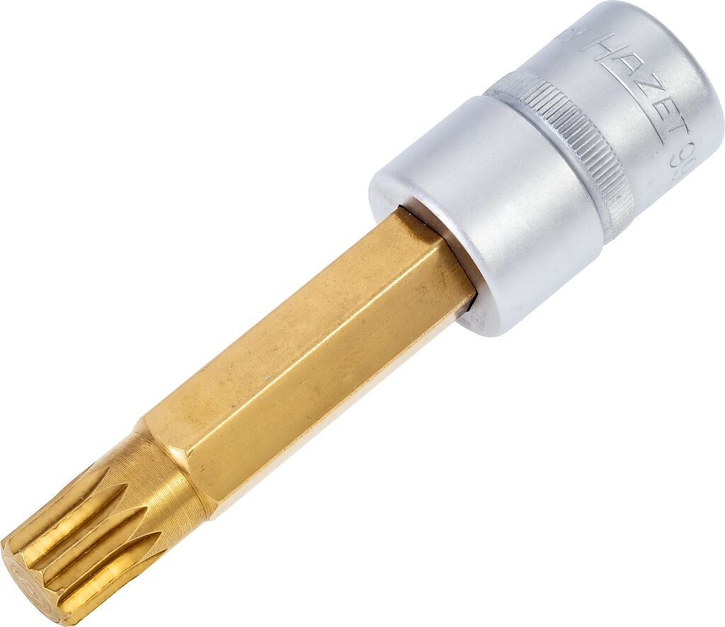 XZN spline bit socket M14, 1/2 in. drive, long (990LG-14, HAZET)