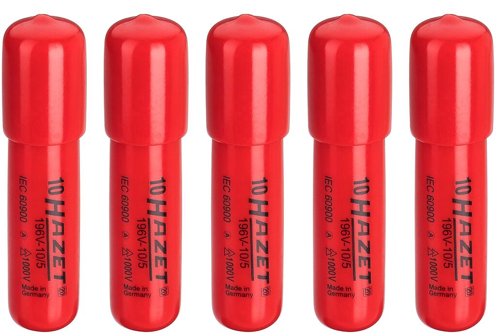 End caps with self clamping, 1000 V 196V-10/5, HAZET