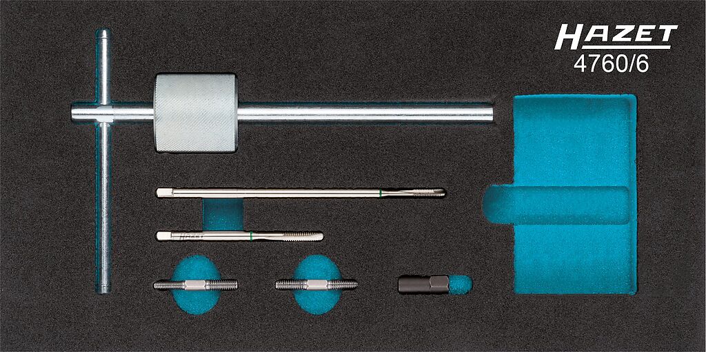 Glow plug removal set 4760/6, HAZET