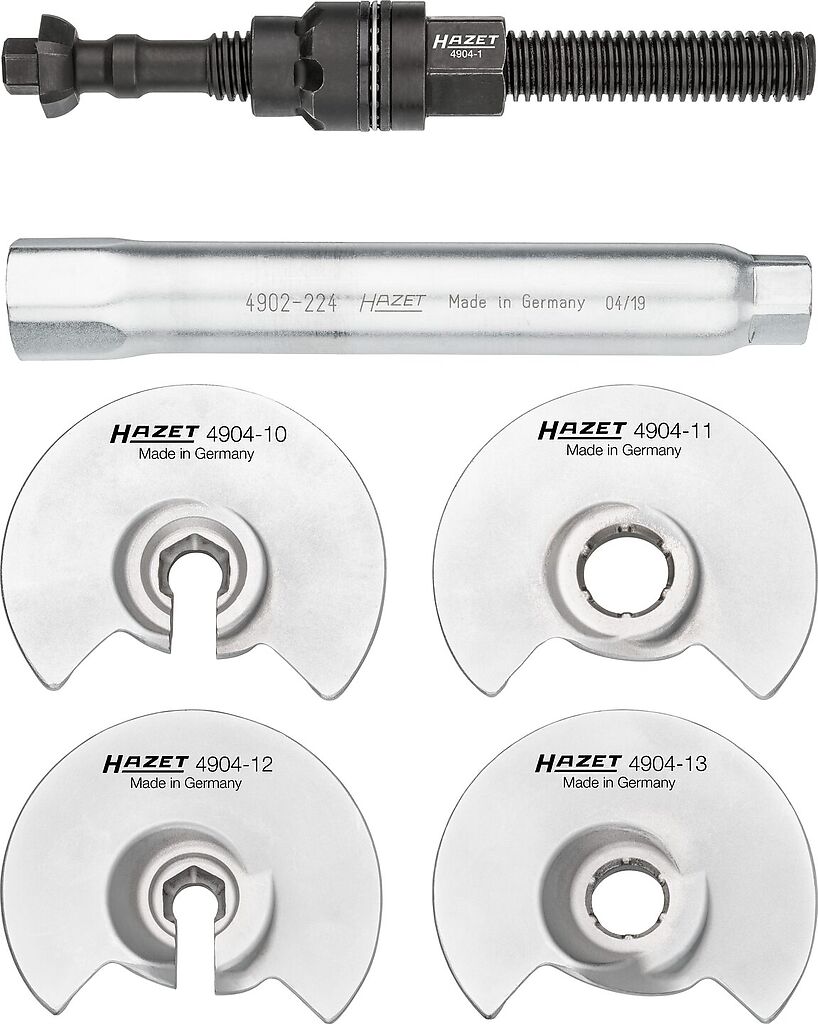 Universal internal coil spring compressor set, 6 pieces (4904/6, HAZET)
