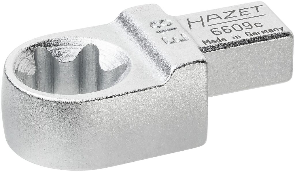 Įstatomas kilpinis TORX veržliarakčio įdėklas E18 (6609C-E18, HAZET)