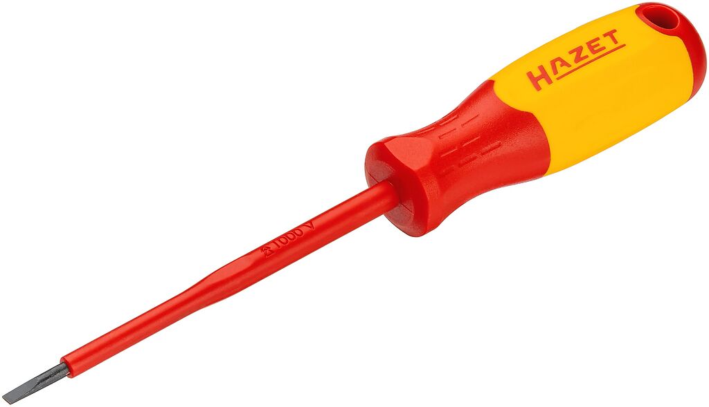 Screwdriver for electricians with protective insulation, slotted 0.5 x 3 mm (811KV-30, HAZET)