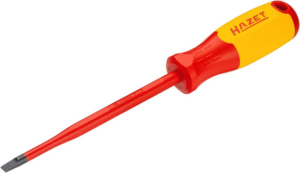 Slotted screwdriver for electricians, with protective insulation, 1.2 x 6.5 mm (811KV-65, HAZET)