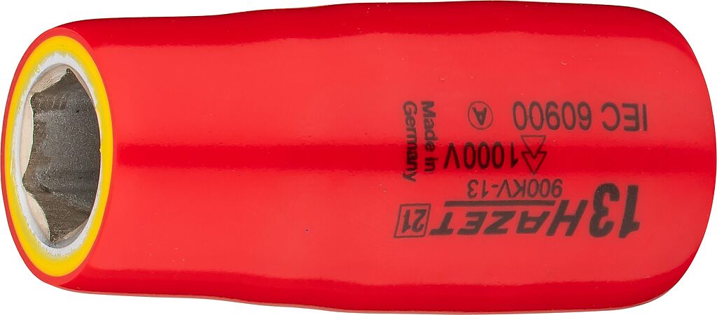 Galvutė, šešiakampė, su apsaugine izoliacija, 13 mm, 1/2 col. (900KV-13, HAZET)