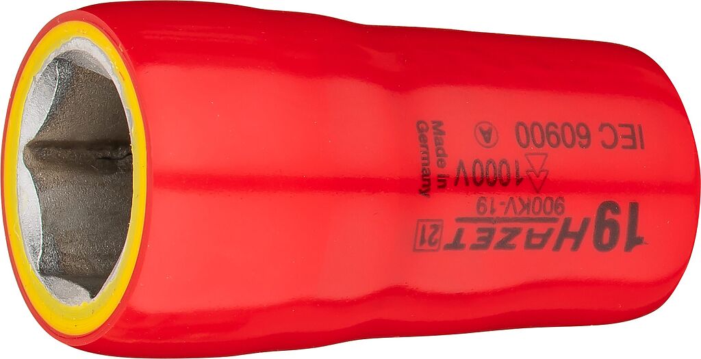 Socket, hexagon, with protective insulation, 19 mm, 1/2 inch (900KV-19, HAZET)