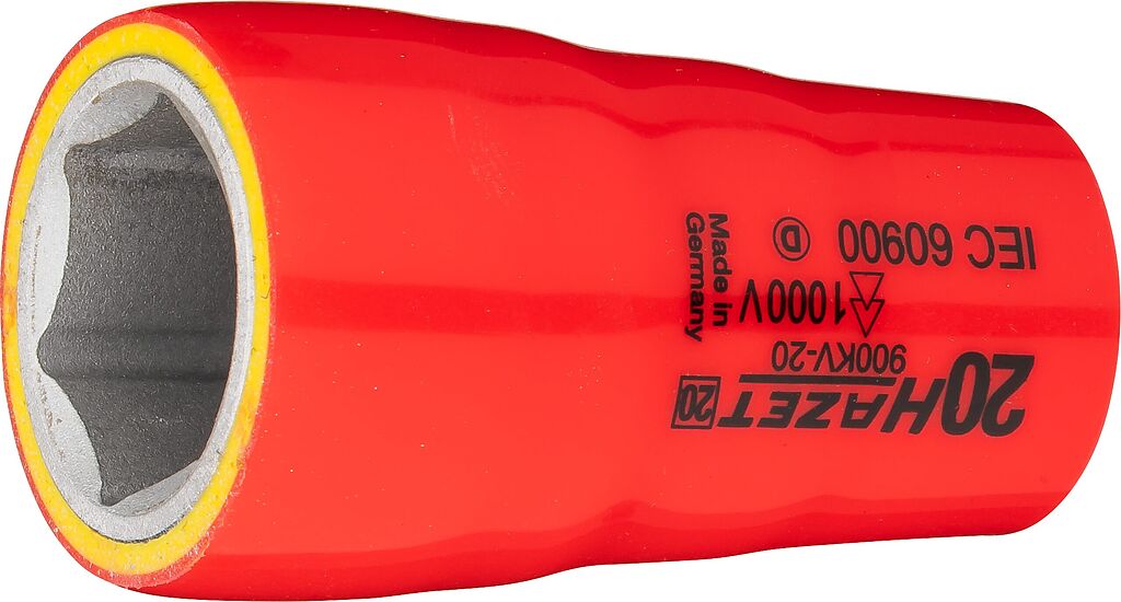 Socket, hexagon, with protective insulation, 20 mm, 1/2 inch (900KV-20, HAZET)