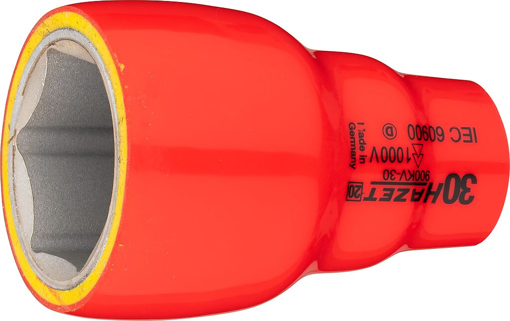 Galvutė, šešiakampė, 30 mm, su apsaugine izoliacija (900KV-30, HAZET)