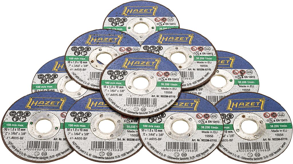 Cut-off wheels, ⌀ 50 mm 9033M-07/10, HAZET