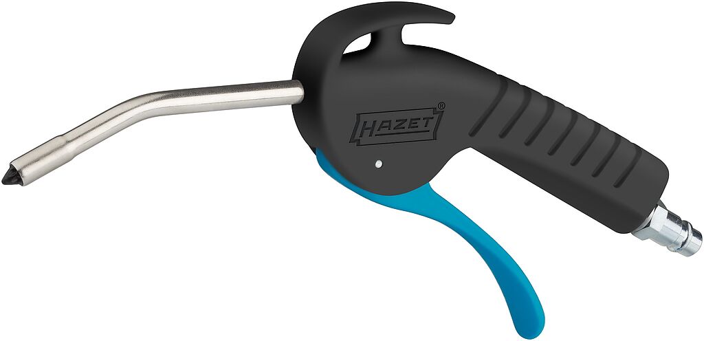 Pneumatic blow gun, 100 mm, quiet, with bent pipe (9040P-3, HAZET)