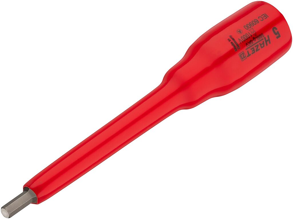Insulated screwdriver socket, hex 5 mm, 1/2 inch, 1000 V (986LG-5KV, HAZET)