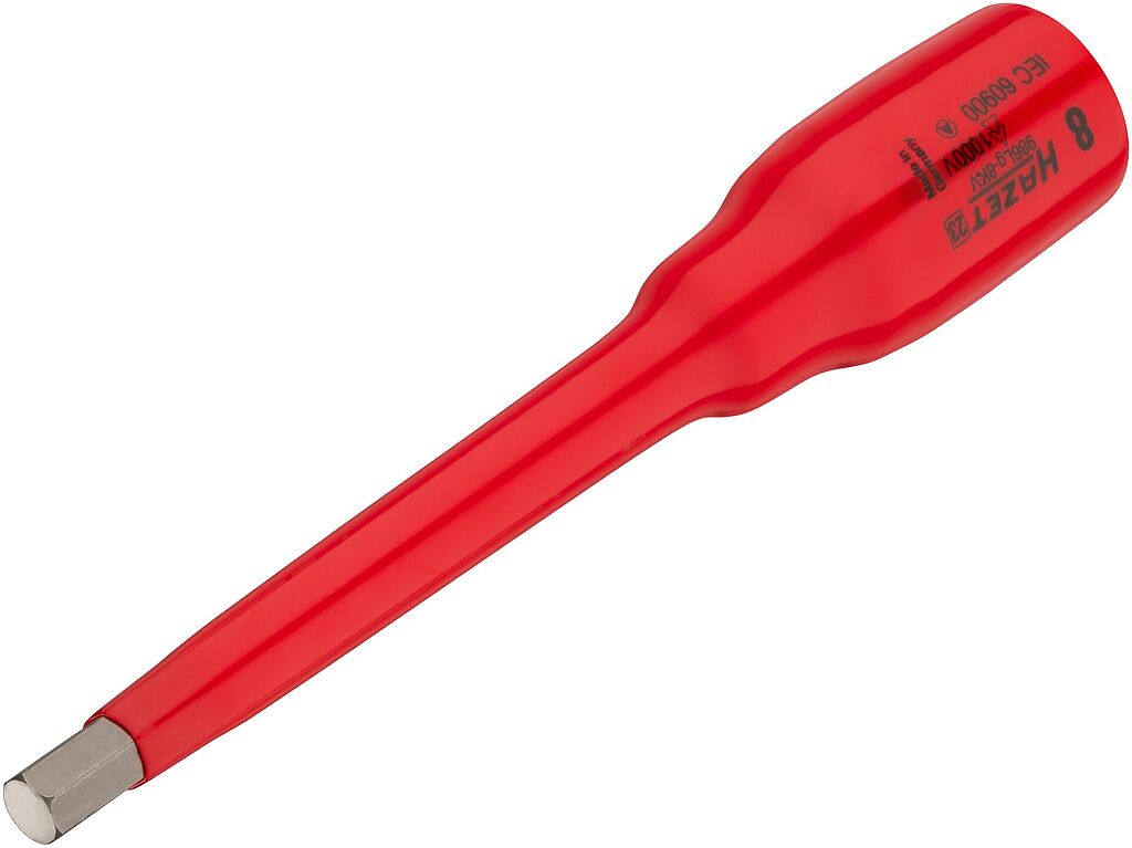 Insulated screwdriver socket, hex 8 mm, 1/2 inch, 1000 V (986LG-8KV, HAZET)
