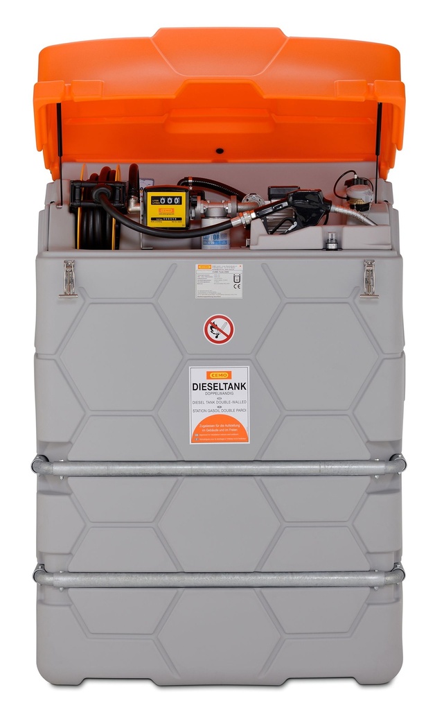 CUBE 1500 l diesel tank, outdoor, Premium, with lid (10298, CEMO)