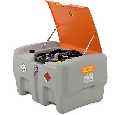 DT-Mobil Easy 440 l diesel tank with Cematic 12 V pump (40 l/min), automatic nozzle, gas struts, lid (ADR 1.1.3.1.c) (10988, CEMO)