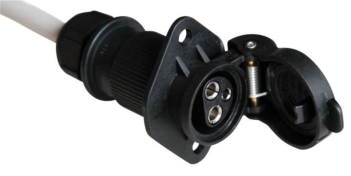 Lizdas DIN 9680, 3 kontaktų, 6–24 V, iki 25 A, IP54 (10230, CEMO)