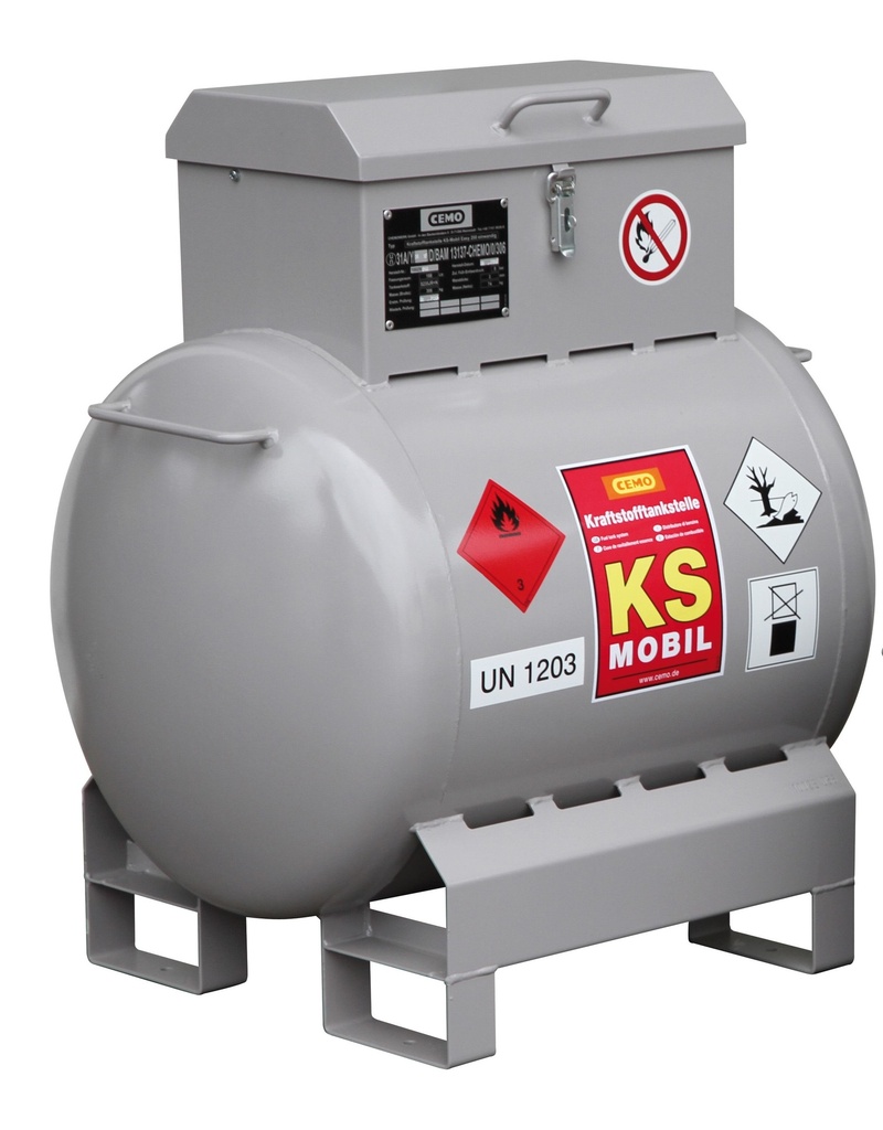 KS-Mobile 200 l, dažytas, su rankiniu siurbliu 25 l/min, CEMO (10025)