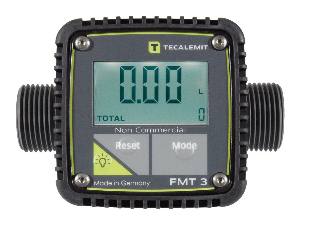 Digital turbine meter FMT II, POM, 5-90 l/min, 1"BSP, CEMO (10451)