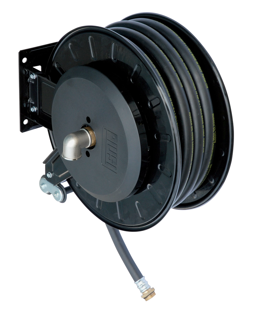 Hose reel 15 m, DN 25 for diesel, inlet 1 inch internal thread, outlet 1 inch external thread, 15 bar (11161, CEMO)