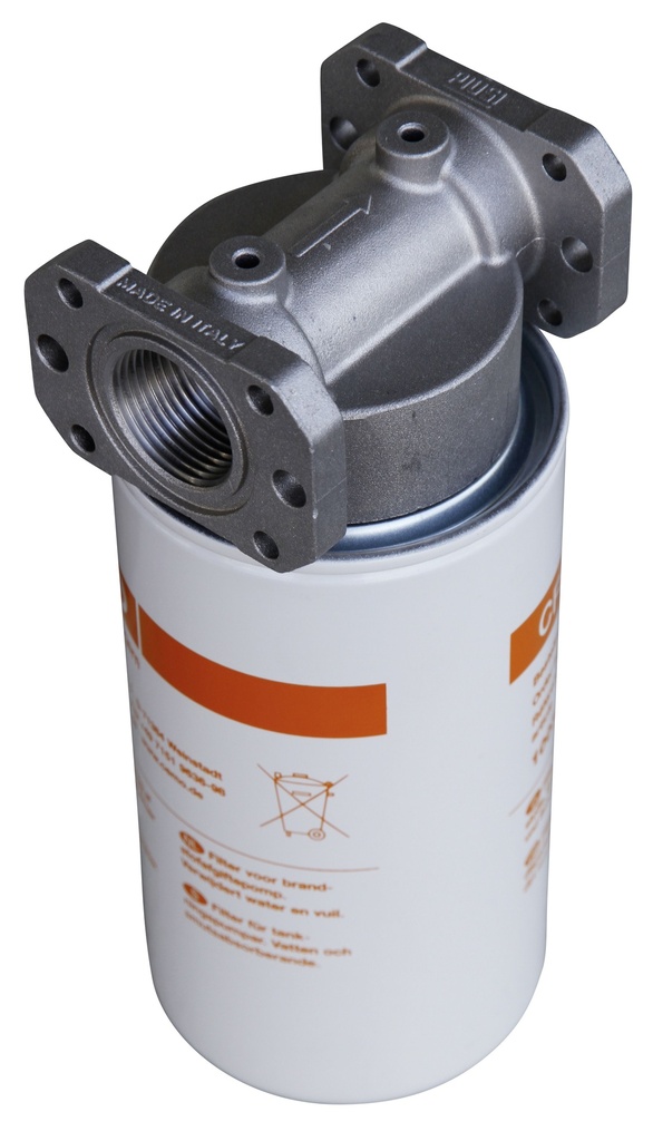 Kasetinis filtras su vandens skirtuvu, jungtis 1", 70 l/min. 8122, CEMO