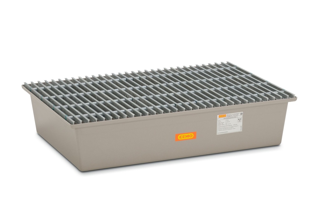 GRP surinkimo padėklas 220/2 komplektas su GRP grotelėmis, CEMO (6886)