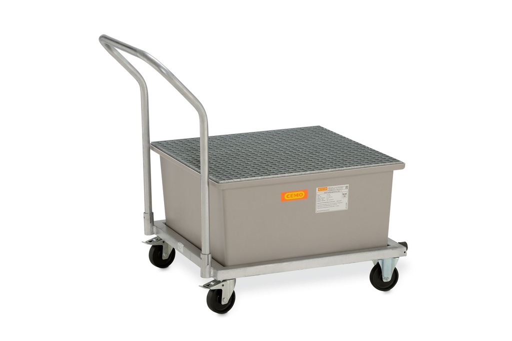 Mobile sump pallets 220/1 with steel grating, CEMO (7870)