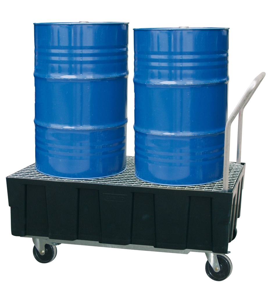 PE surinkimo padėklas 250/2-RG-mobilus su cinkuotomis plieninėmis grotelėmis ***, CEMO (8434)