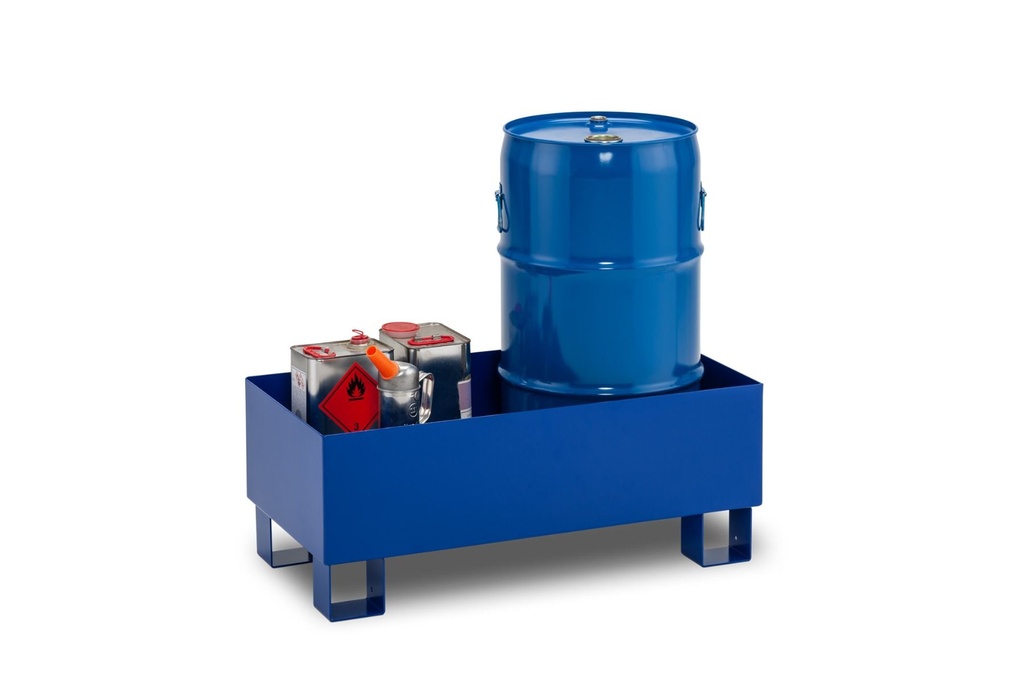 Steel sump pallet SW65/2, painted, without grating, for 1 x 60 l drum (11473, CEMO)