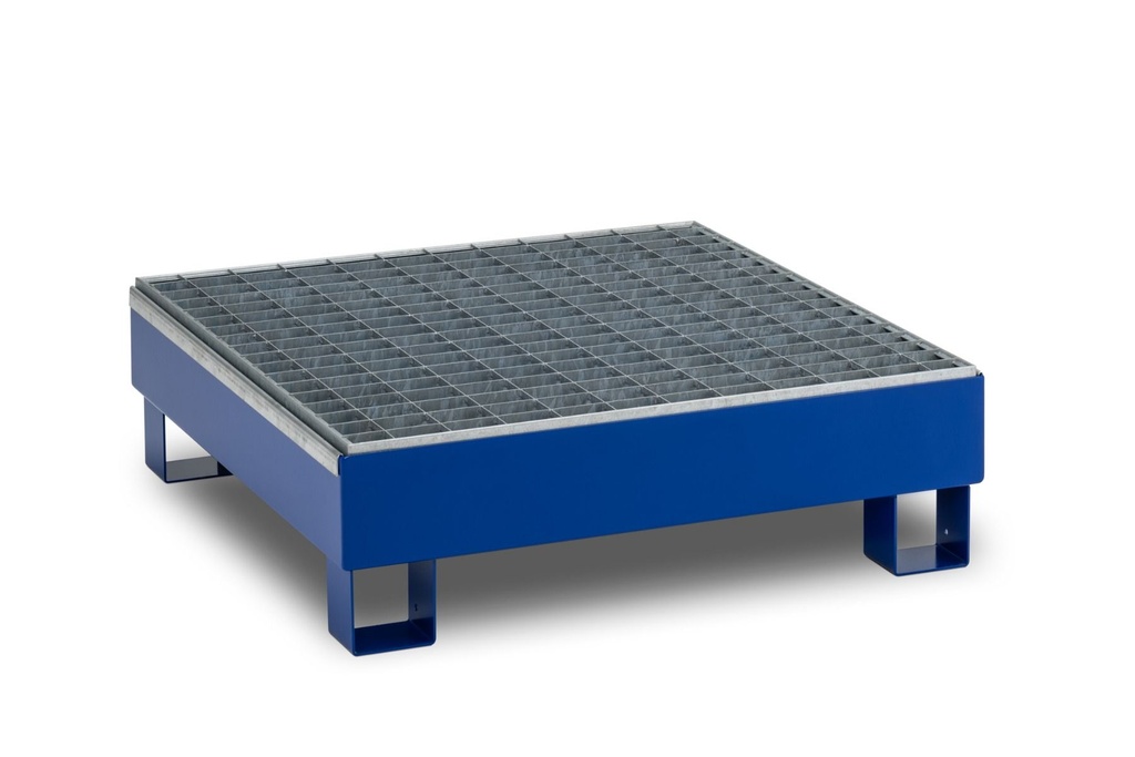 Steel sump pallet SW65/4, galvanised, with steel grating, for up to 4 x 60 l drums (11480, CEMO)
