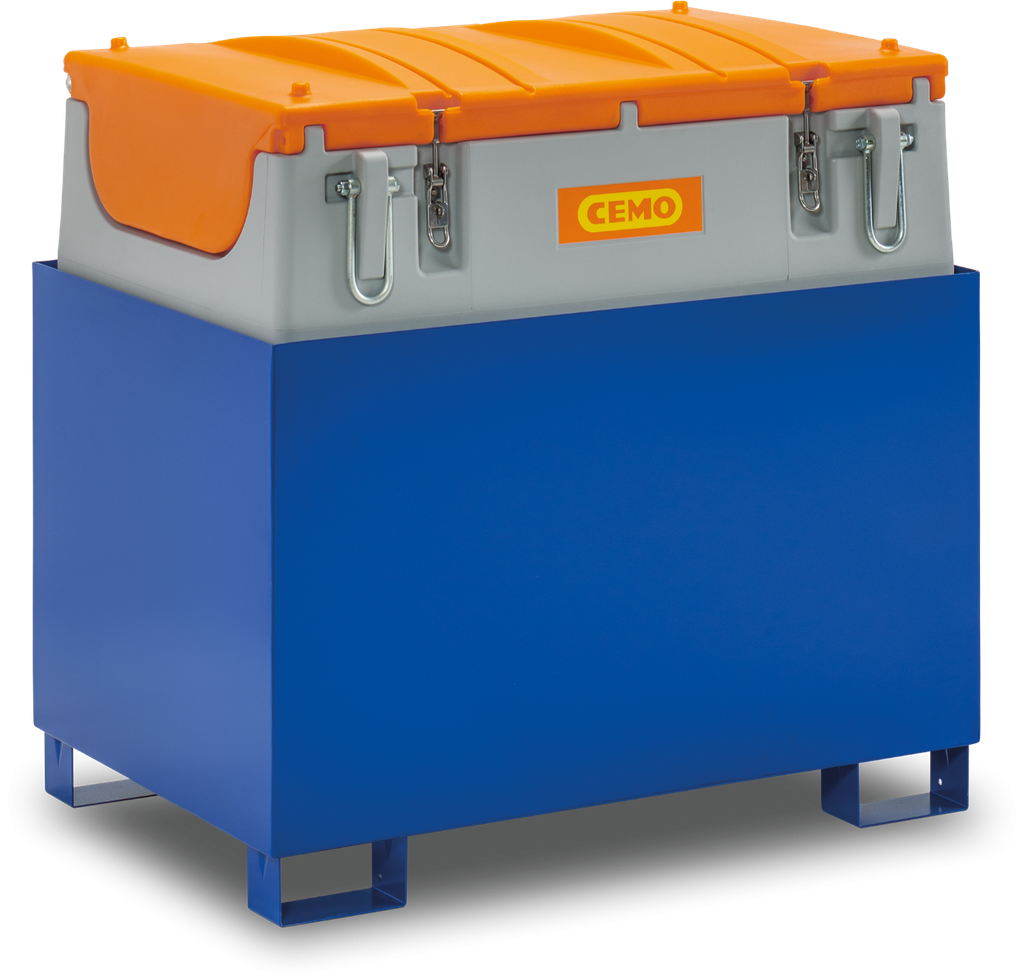 Steel sump pallet SW600/2, painted, without grating, 600 l, 120 x 81 x 81 cm (11504, CEMO)
