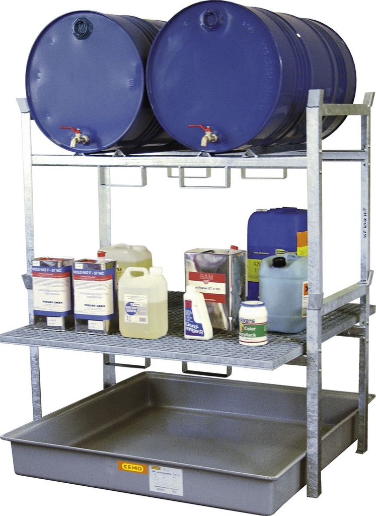 Drum rack type 800 with drum supports and grating support (7673, CEMO)