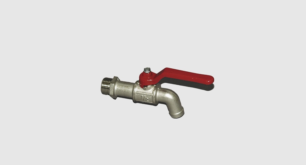Ball drain valve 3/4", nickel-plated brass (3776, CEMO)