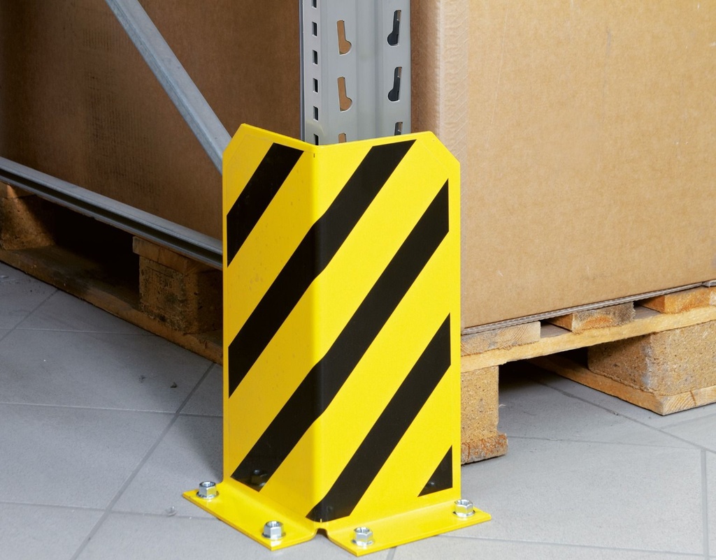 Collision protection for shelving L-shape corners, incl. 4 anchor bolts, CEMO (8202)