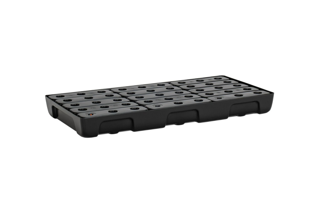 PE small collection tray 10/5 with PE grating, 28 l, 100 x 50 x 10 cm, CEMO (11732)