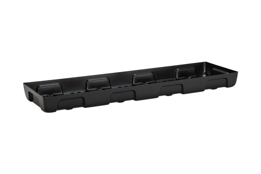 PE mažas surinkimo padėklas 13/4 be grotelių, 28 l, 130 x 40 x 10 cm, CEMO (11735)