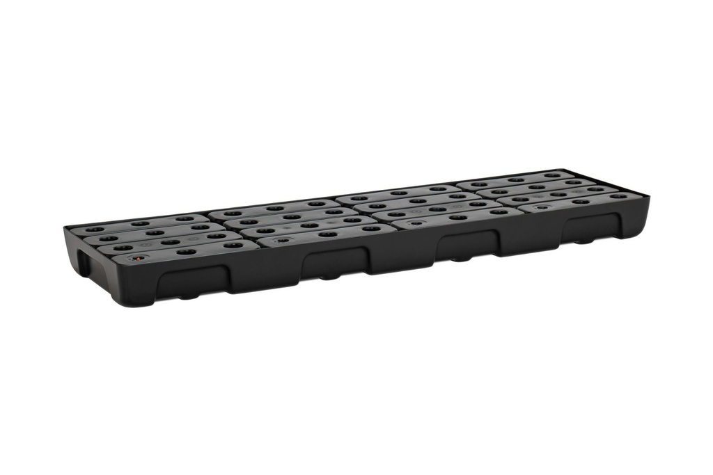 PE small collection tray 13/4 with PE grating, 28 l, 130 x 40 x 10 cm, CEMO (11736)