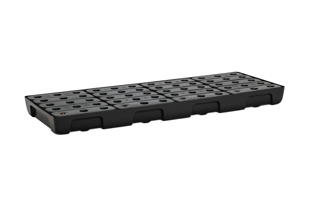 PE mažas surinkimo padėklas 13/5 su PE grotelėmis, 36 l, 130 x 50 x 10 cm, CEMO (11738)