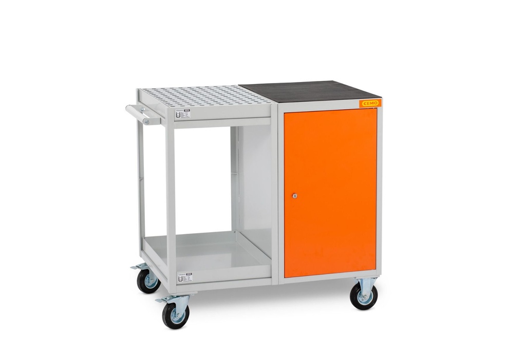 Workshop trolley with spill trays, compartment and anti-slip mat (11584, CEMO)