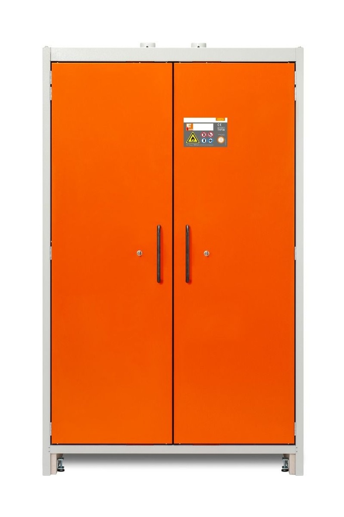 Safety storage cabinet PROline 12/20 type 90, door orange RAL 2008, base tray 66 litres, 3 WB, CEMO (11975)