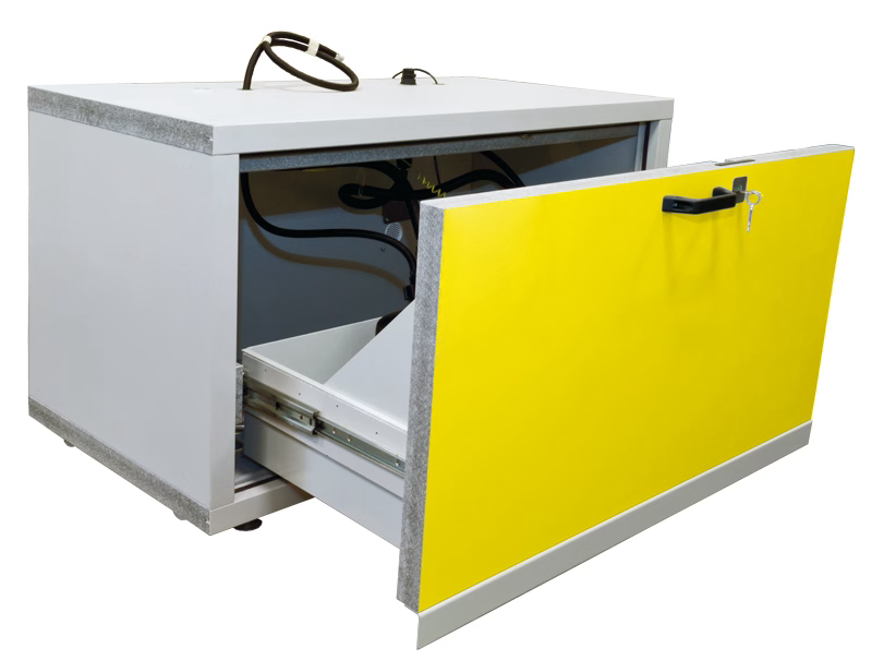Under-bench fire-resistant safety cabinet with drawer 11/6-FWF 90 (11024, CEMO)