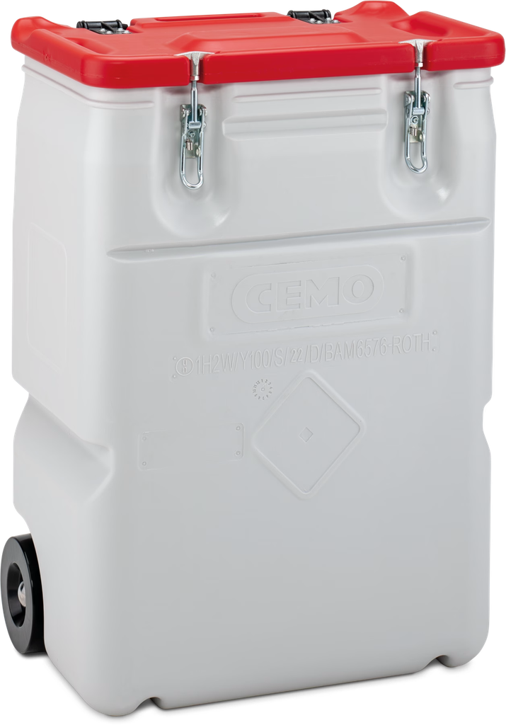 Mobile box 170 L, red lid, CEMO (11454)